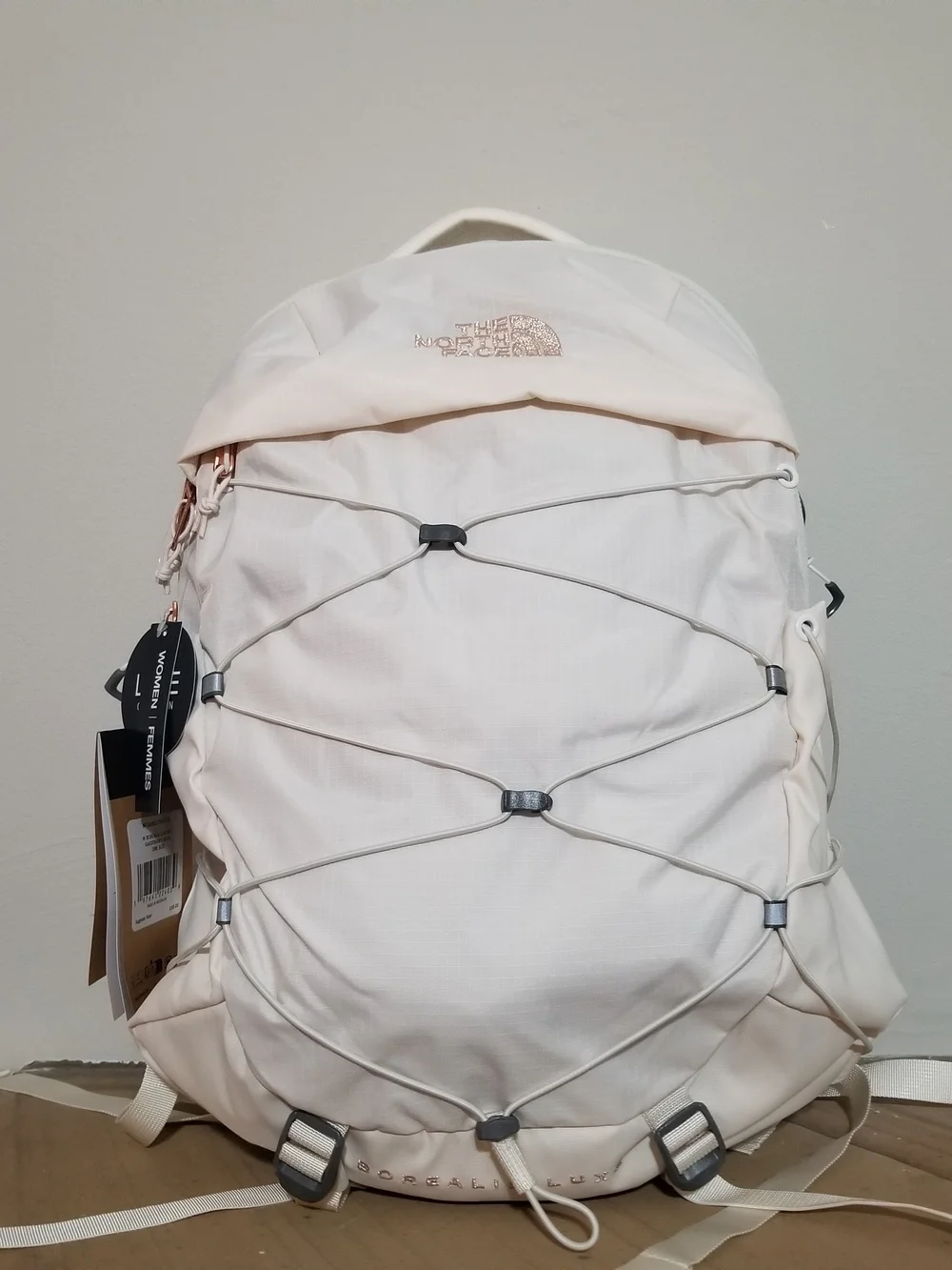NEW! The North Face Borealis Luxe Backpack - Cream with Rose Gold Accents NWT